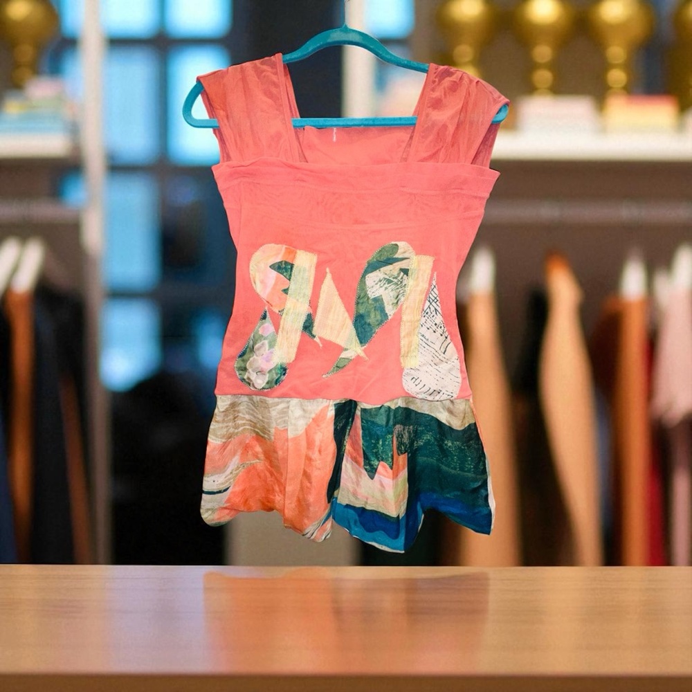 SAVE THE QUEEN MIX SILK TOP